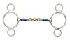 Shires Blue Alloy Two Ring Gag With Lozenge