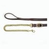 Mackey Classic Leather Lead With Chain
