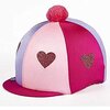 Capz Glitter Hearts Pom Pom Lycra Hat Cover