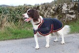 Mackey Buddy Fleece Dog Coat - Navy/Burg