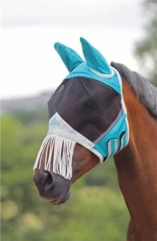 Shires FlyGuard Pro Fine Mesh Fly Mask with Ears & Nose Fringe