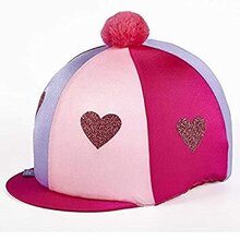 Capz Glitter Hearts Pom Pom Hat Cover