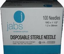 Disposable Needles - 18g x 1" - Box 100