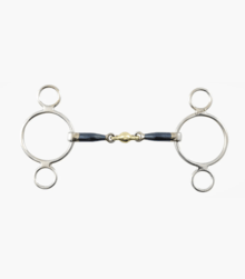 Premier Equine Sweet Iron Two Ring Gag With Brass Alloy Lozenge