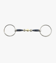 Premier Equine Blue Sweet Iron Loose Ring Snaffle With Brass Alloy Lozenge