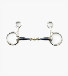 Premier Equine Blue Sweet Iron Hanging Cheek With Brass Alloy Lozenge