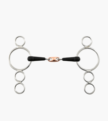 Premier Equine Rubber Three Ring Dutch Gag With Lozenge