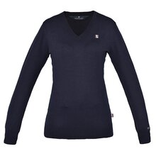 Kingsland Classic Flat Knitted V-Neck Sweater - Ladies
