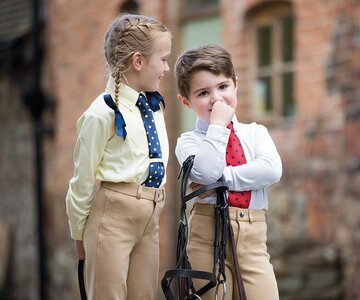 Shires Aubrion Long Sleeve Tie Shirt - Child (Up to 10 Years)