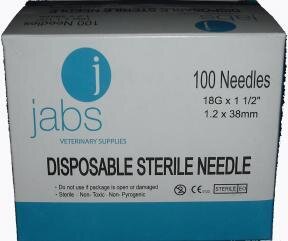 Disposable Needles - 25g x 5/8” - Box 100