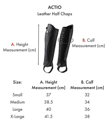Premier Equine Actio Leather Half Chaps