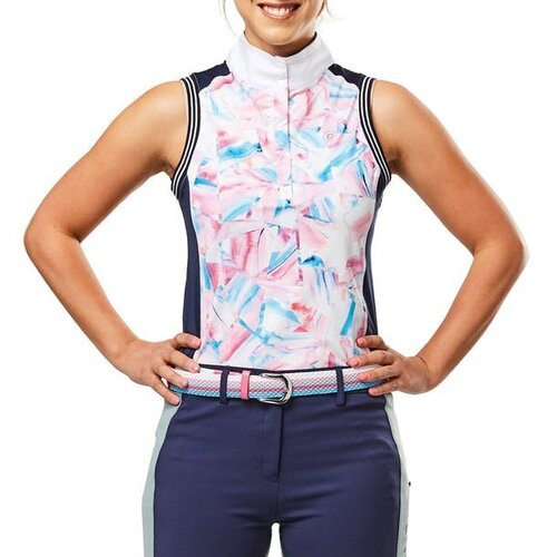 DUBLIN KATIE PRINTED SLEEVELESS COMPETITION SHIRT GEO PRINT LADIES