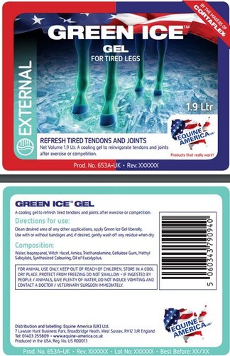 Equine America Green Ice Gel - 1.5L