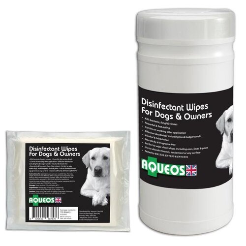 Aqueos Canine Disinfesctant Wipes For Dogs & Owners